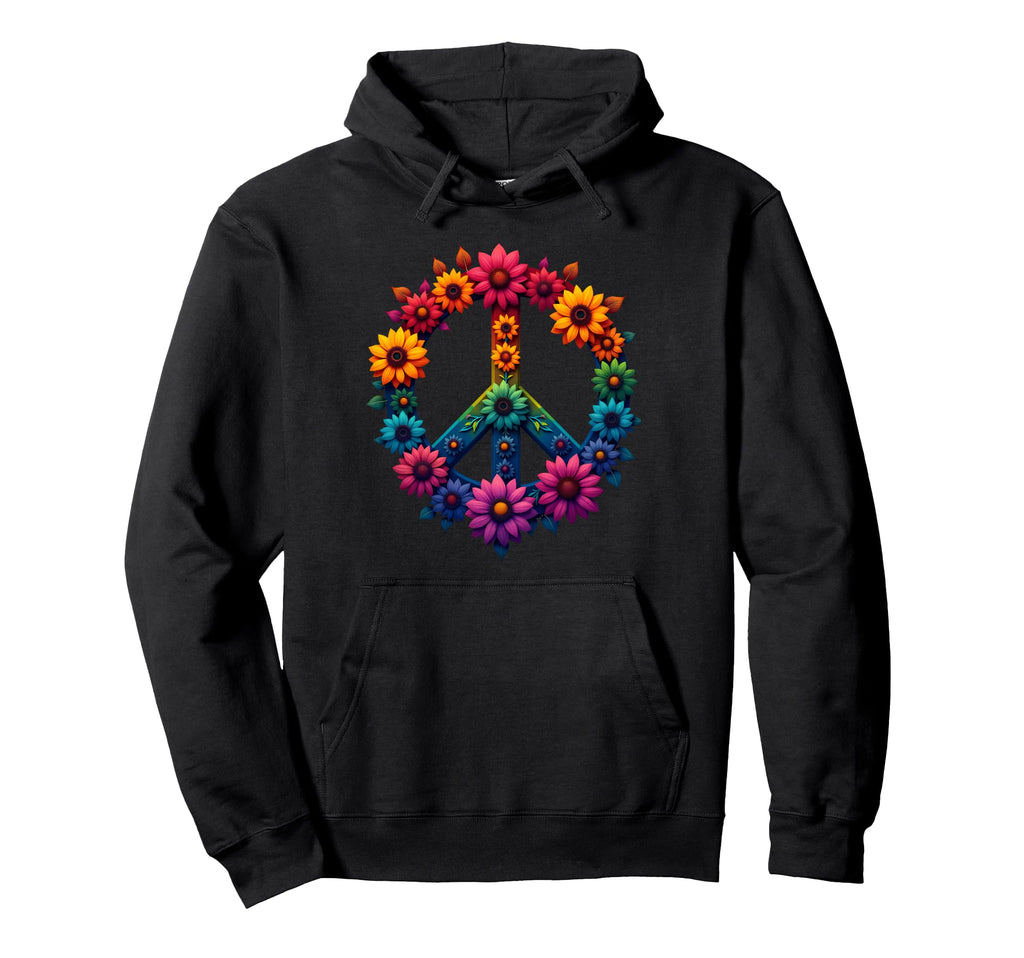 60S 70S Flower Power Groovy Love Peace Hoodie - Graphic Print Men Women - T-Shirt, Sweatshirt, Hoodie