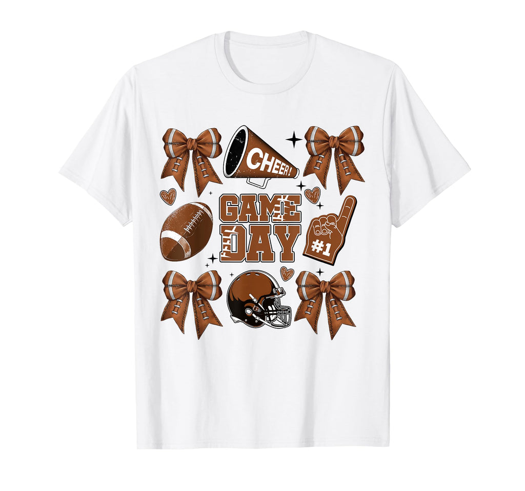 Football Coquette Bow Football Mom Game T-Shirt - Trendy Graphic Unisex - T-Shirt, Sweatshirt, Hoodie