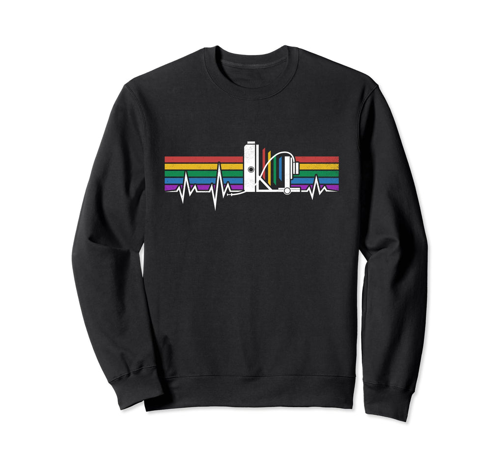 Large Format Field Camera Heartbeat Sweatshirt - Unique Graphic Unisex - T-Shirt, Sweatshirt, Hoodie