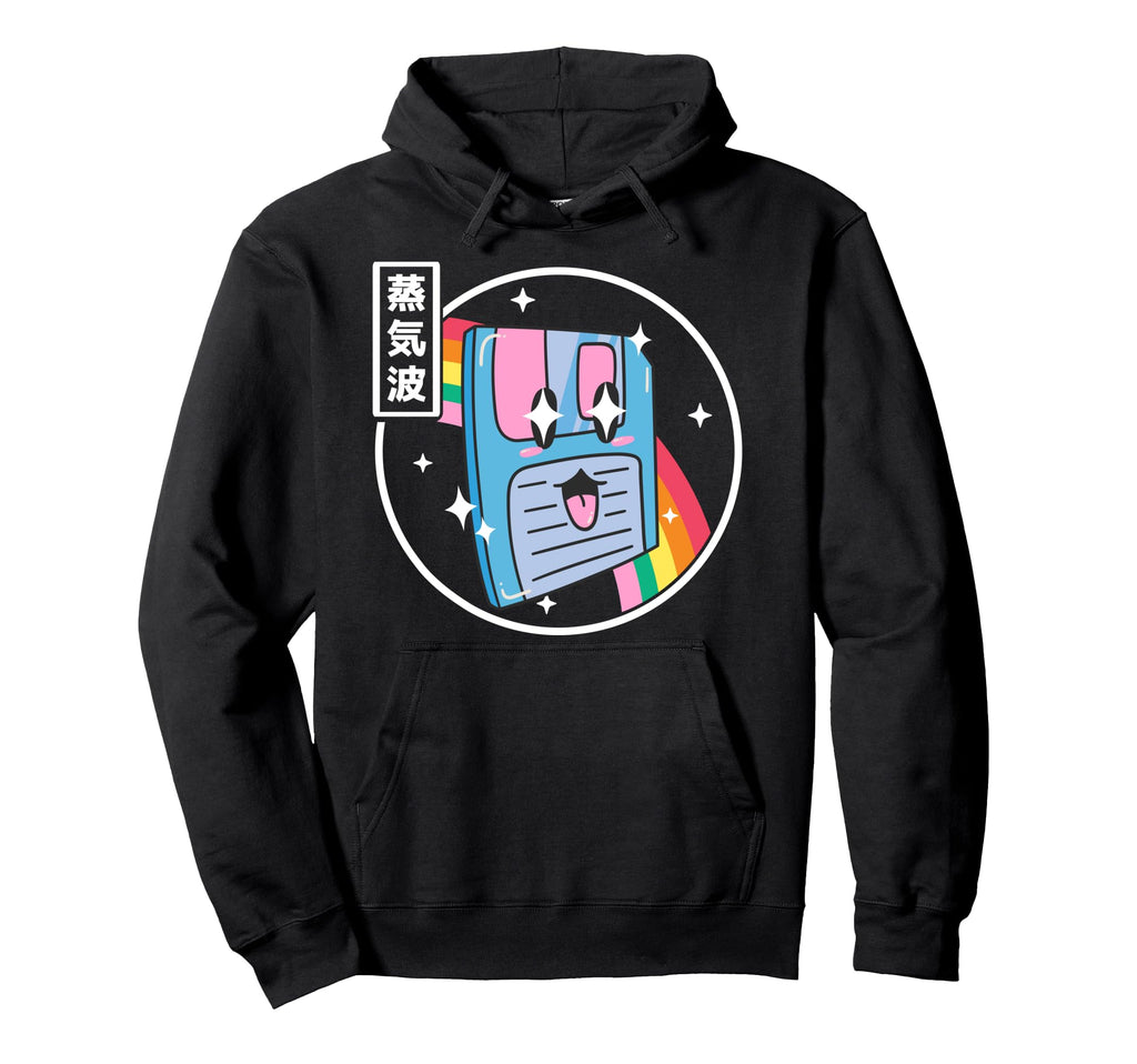 Happy Floppy Disk Japan Otaku Anime Hoodie - Trendy Graphic Unisex - T-Shirt, Sweatshirt, Hoodie