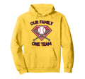 Baseball Family One Team Family Matching Hoodie - Trendy Graphic Men Women - T-Shirt, Sweatshirt, Hoodie