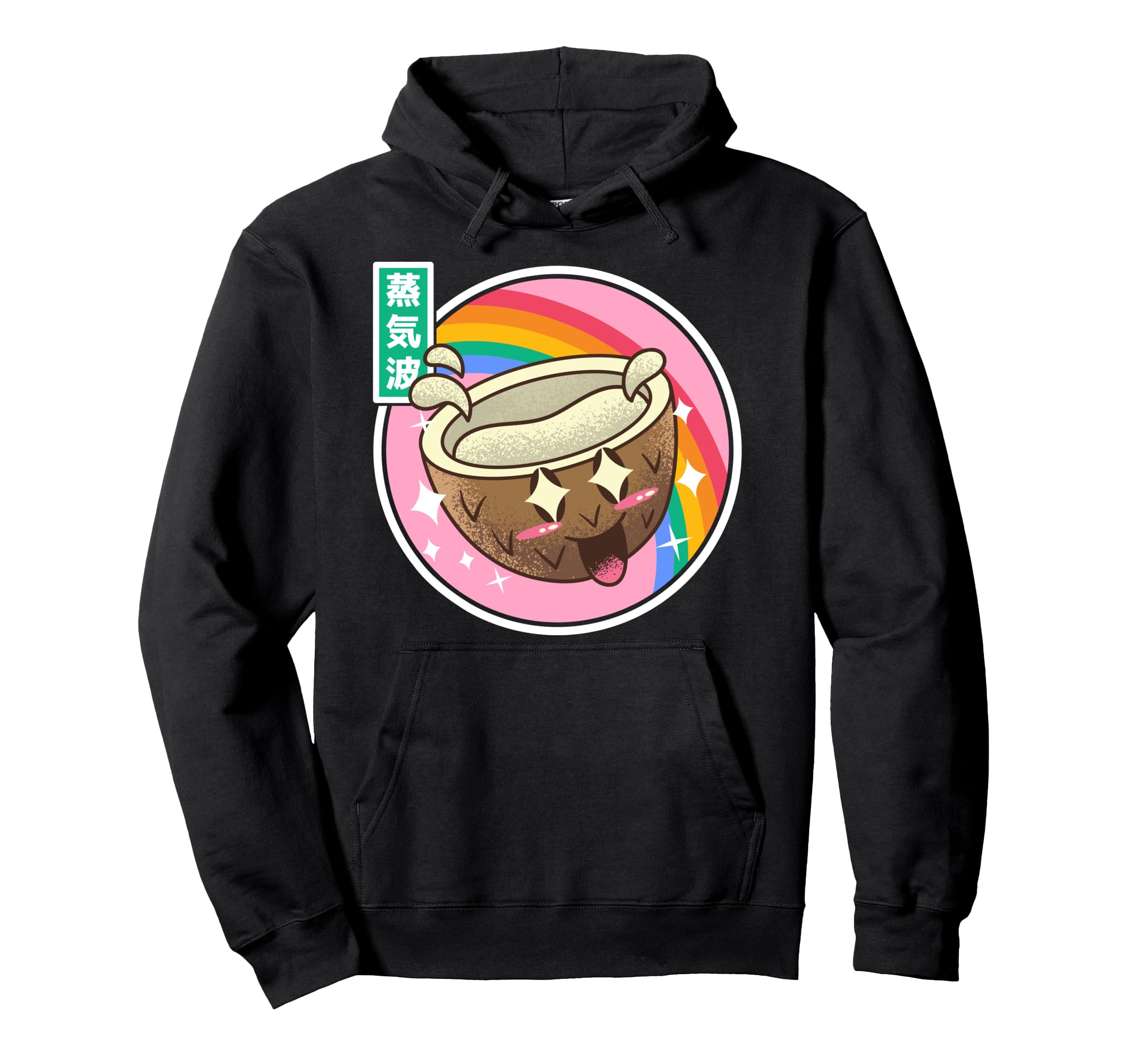 Happy Coconut Digital Japan 80S Hoodie - Casual Everyday Wear Men Women - T-Shirt, Sweatshirt, Hoodie