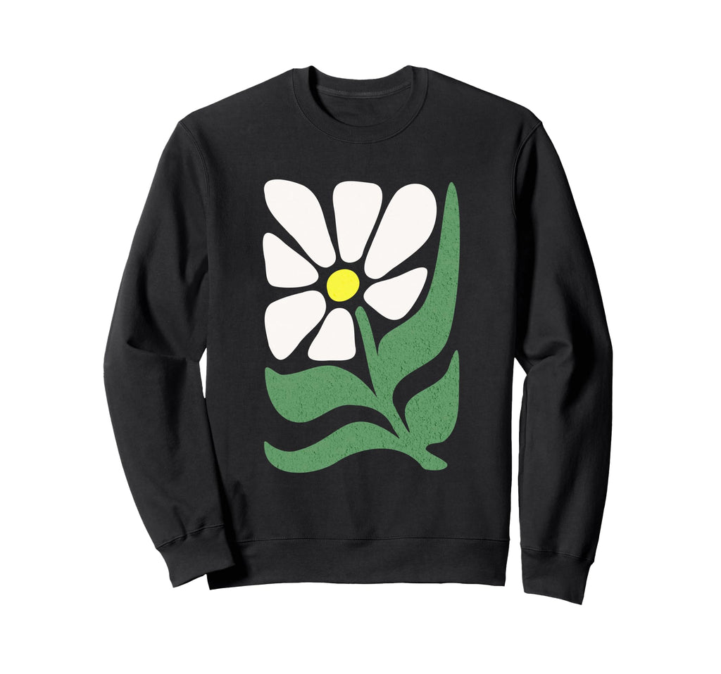 Boho Daisy Flower Abstract Sweatshirt - Casual Everyday Wear for Adults - T-Shirt, Sweatshirt, Hoodie