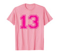 Number 13 Varsity Distressed Sport T-Shirt - Trendy Graphic for Adults - T-Shirt, Sweatshirt, Hoodie