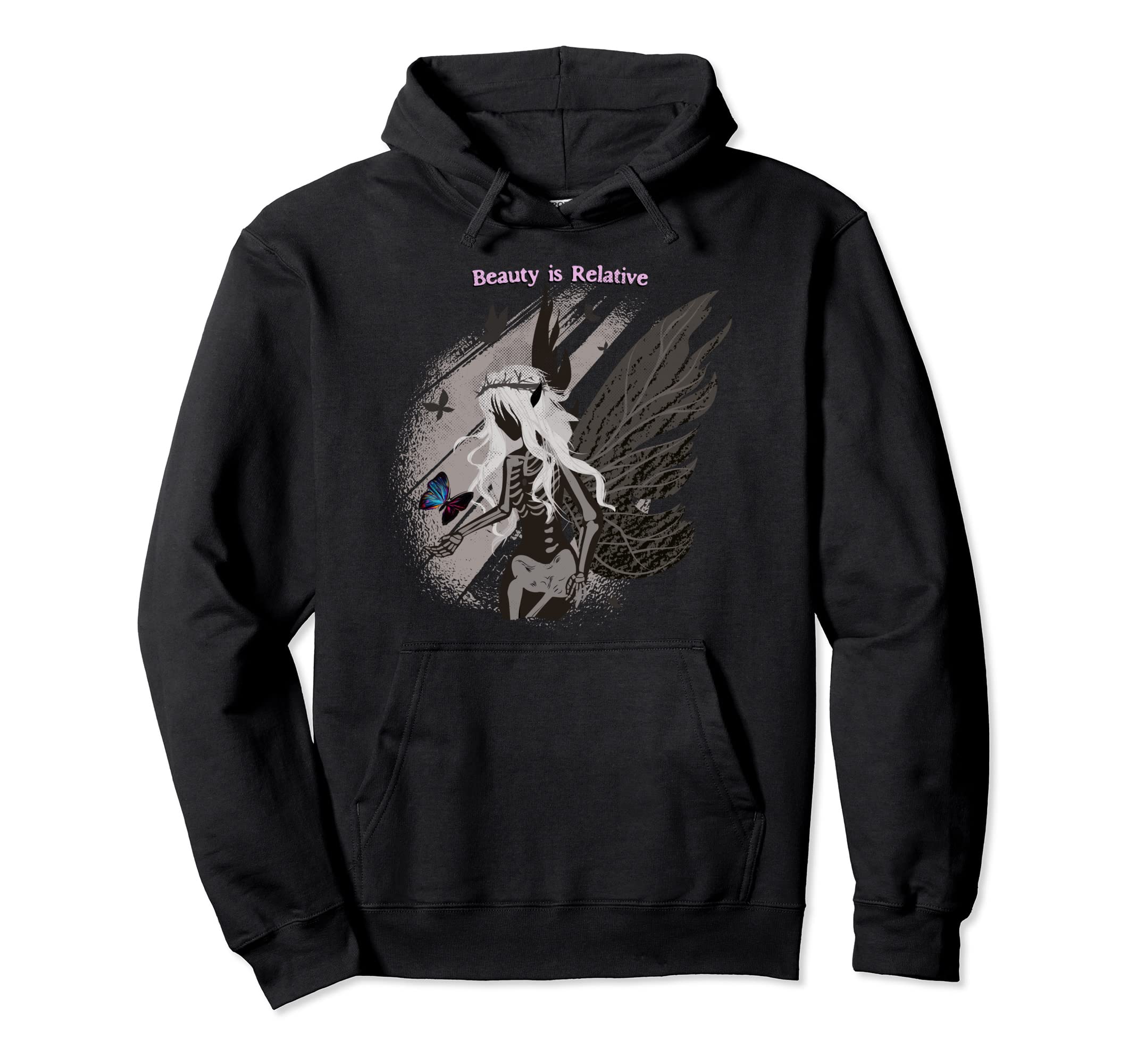 Anime Anti Social Pastel Goth Butterfly Hoodie - Novelty Apparel Men Women - T-Shirt, Sweatshirt, Hoodie