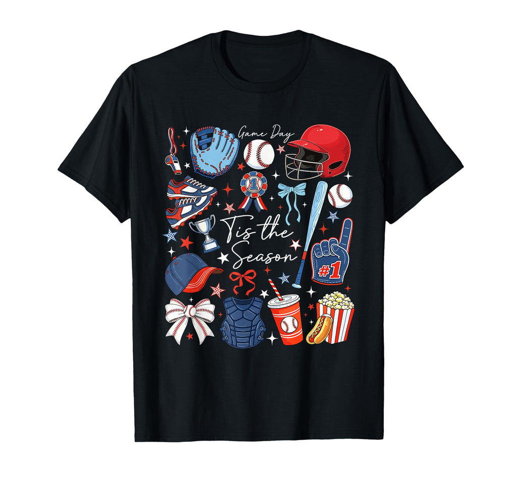 Coquette Tis Season Baseball Game Day T-Shirt - Streetwear Style Unisex - T-Shirt, Sweatshirt, Hoodie