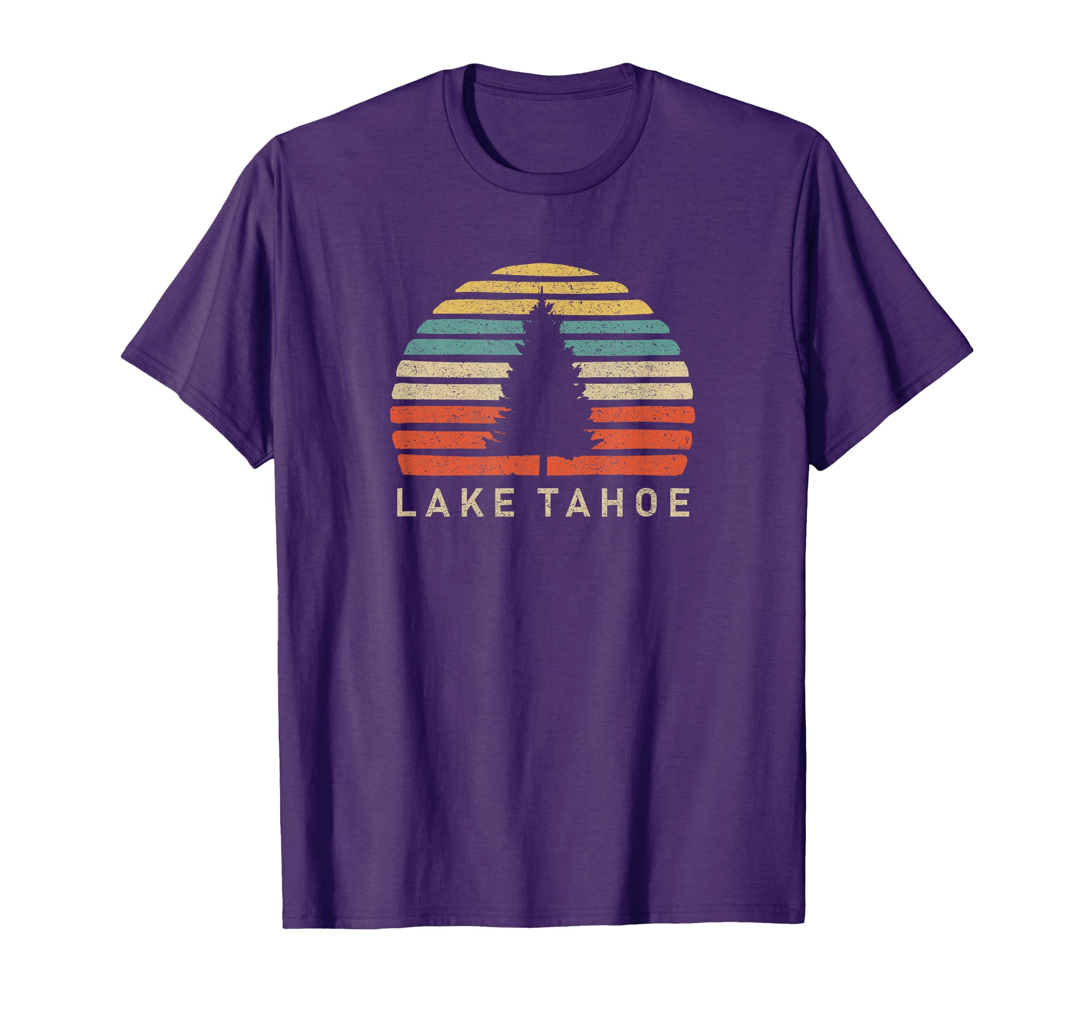 Sunset Lake Tahoe Pine Tree T-Shirt - Minimalist Print Unisex - T-Shirt, Sweatshirt, Hoodie