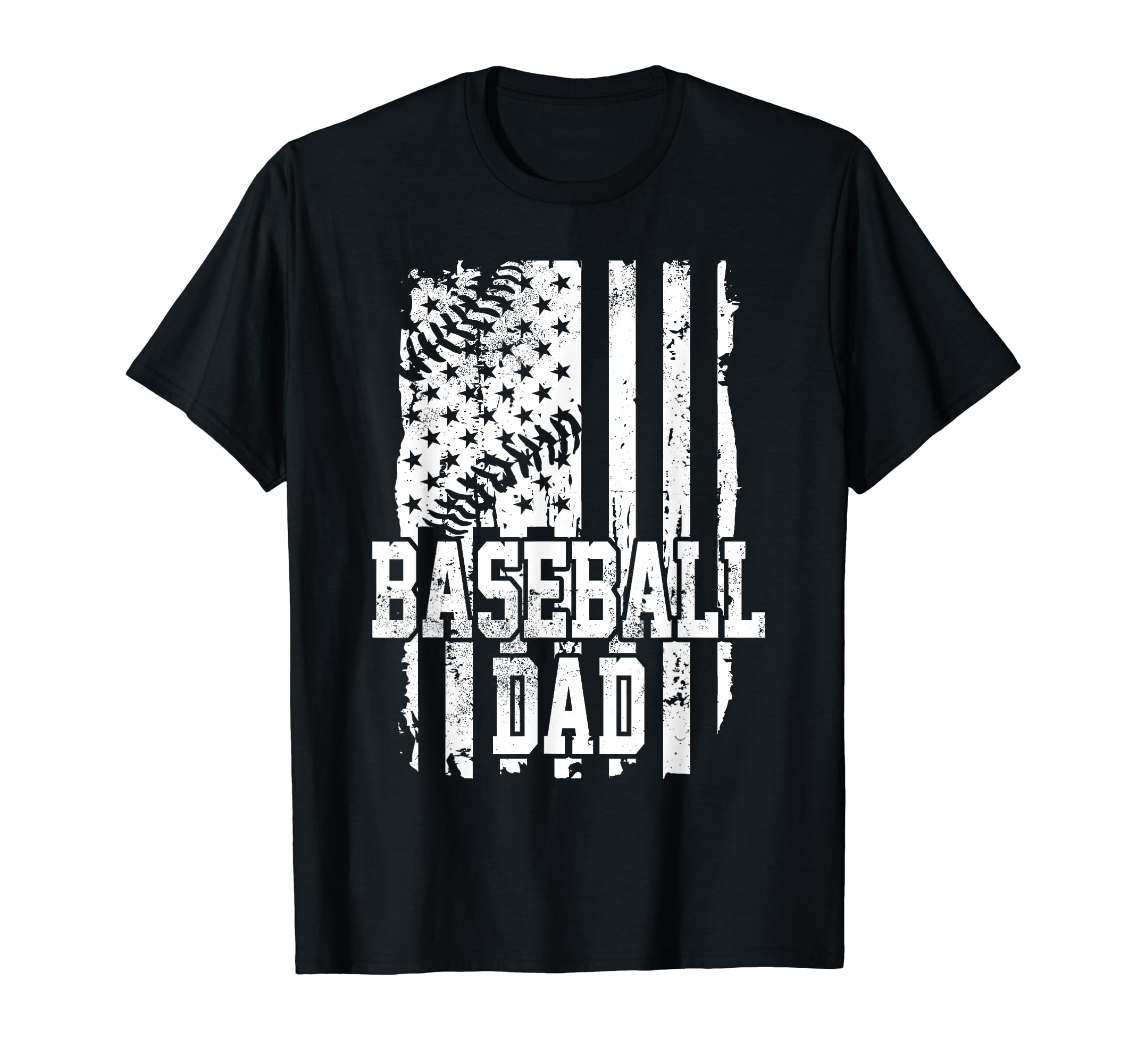 Usa Flag Baseball Dad Baseball Game T-Shirt - Novelty Apparel for Adults - T-Shirt, Sweatshirt, Hoodie