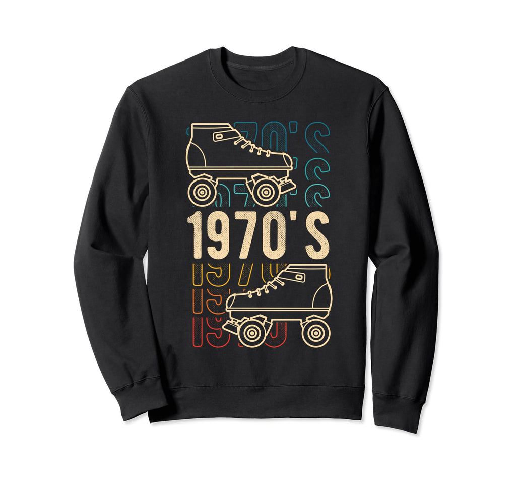 1970S Roller Skates Skating Sweatshirt - Casual Everyday Wear Men Women - T-Shirt, Sweatshirt, Hoodie