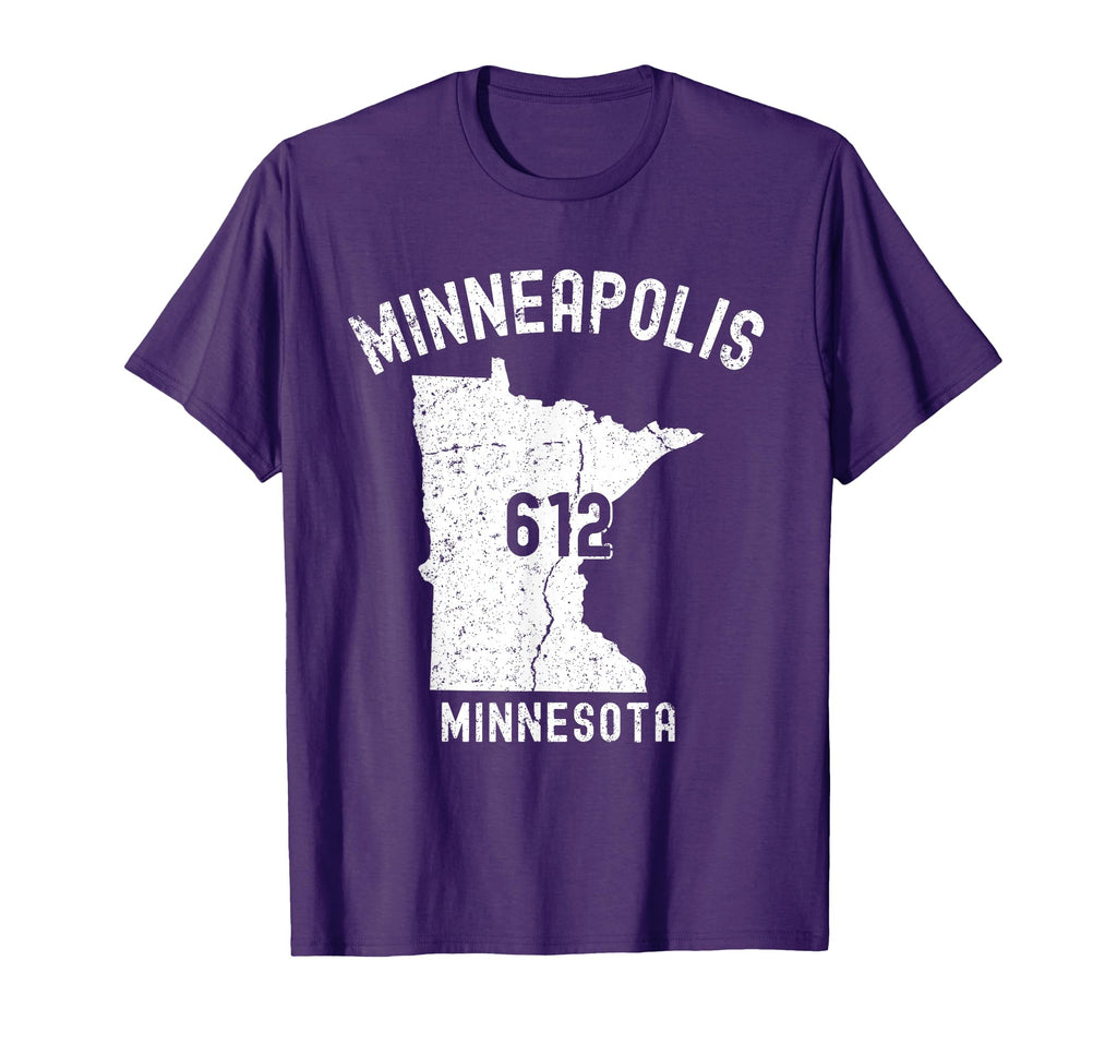 Minneapolis Minnesota Mn 612 T-Shirt - Fun Novelty Design for Adults - T-Shirt, Sweatshirt, Hoodie