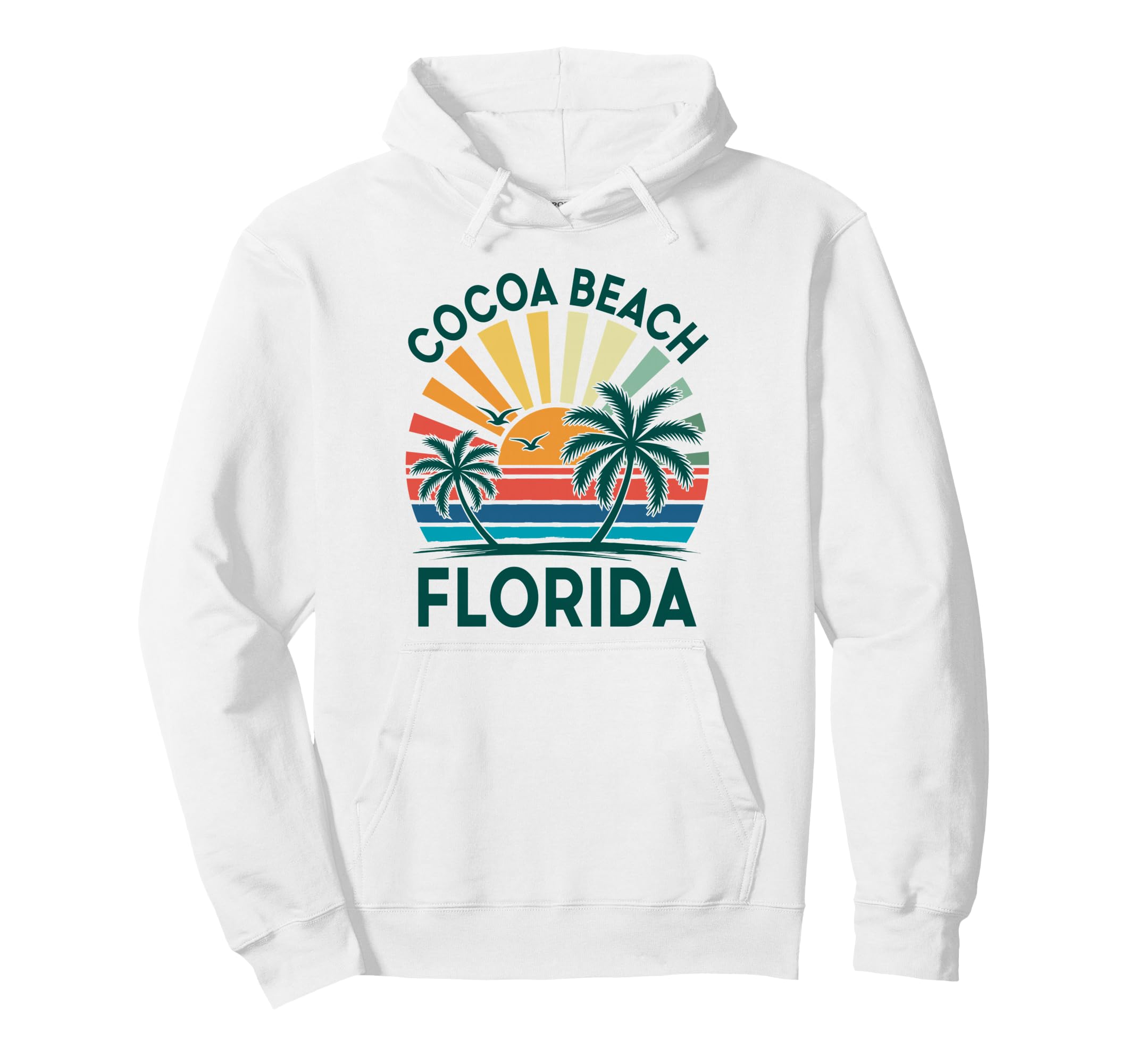 Cocoa Beach Florida Vacation Sunset Hoodie - Novelty Apparel Unisex - T-Shirt, Sweatshirt, Hoodie