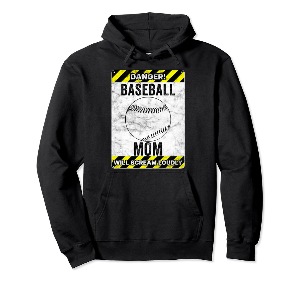 Funny Baseball Mom Sign Baseball Mom Hoodie - Minimalist Print for Adults - T-Shirt, Sweatshirt, Hoodie