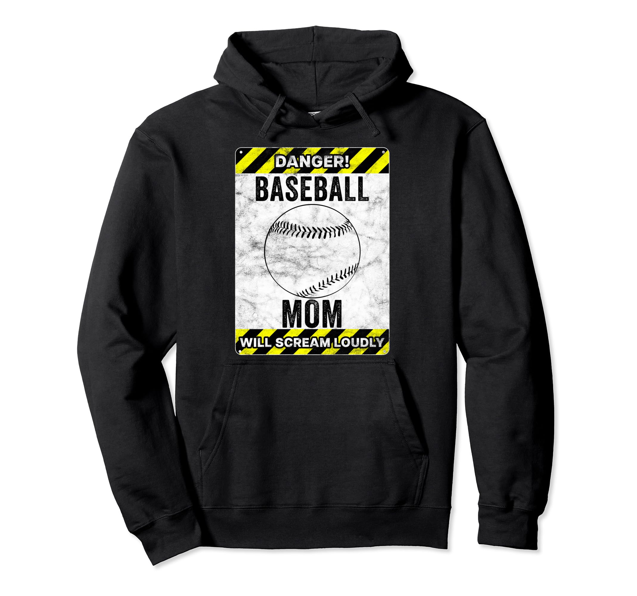 Funny Baseball Mom Sign Baseball Mom Hoodie - Minimalist Print for Adults - T-Shirt, Sweatshirt, Hoodie