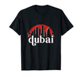 Dubai Uae Sunset City Skyline Cityscape T-Shirt - Custom Art Print Unisex - T-Shirt, Sweatshirt, Hoodie