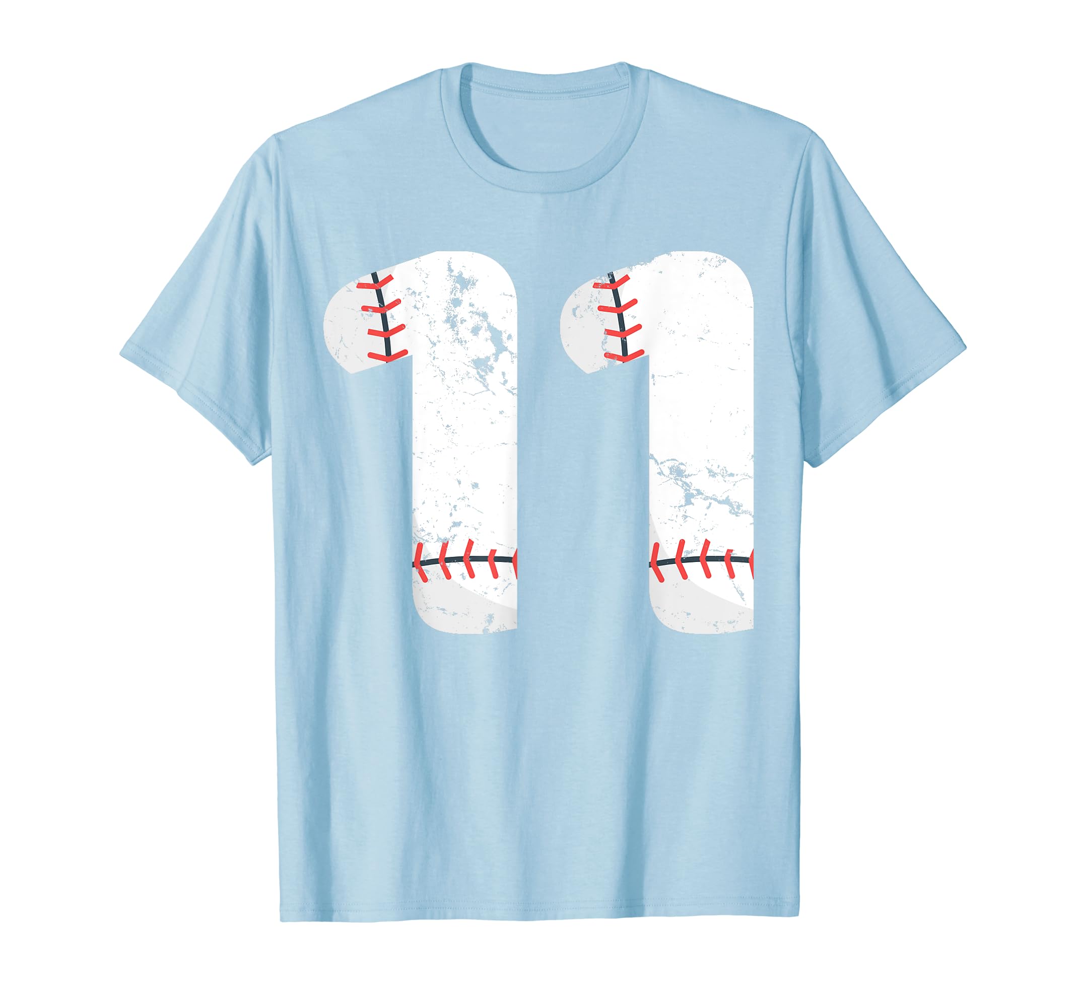 Number 11 Baseball Distressed Team T-Shirt - Trendy Graphic Men Women - T-Shirt, Sweatshirt, Hoodie