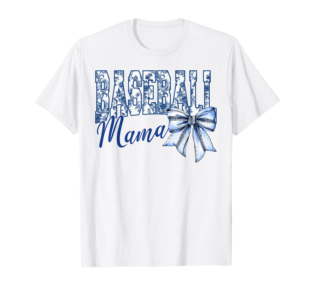 Baseball Mama Coquette Bow Funny Mom T-Shirt - Unique Graphic Unisex - T-Shirt, Sweatshirt, Hoodie