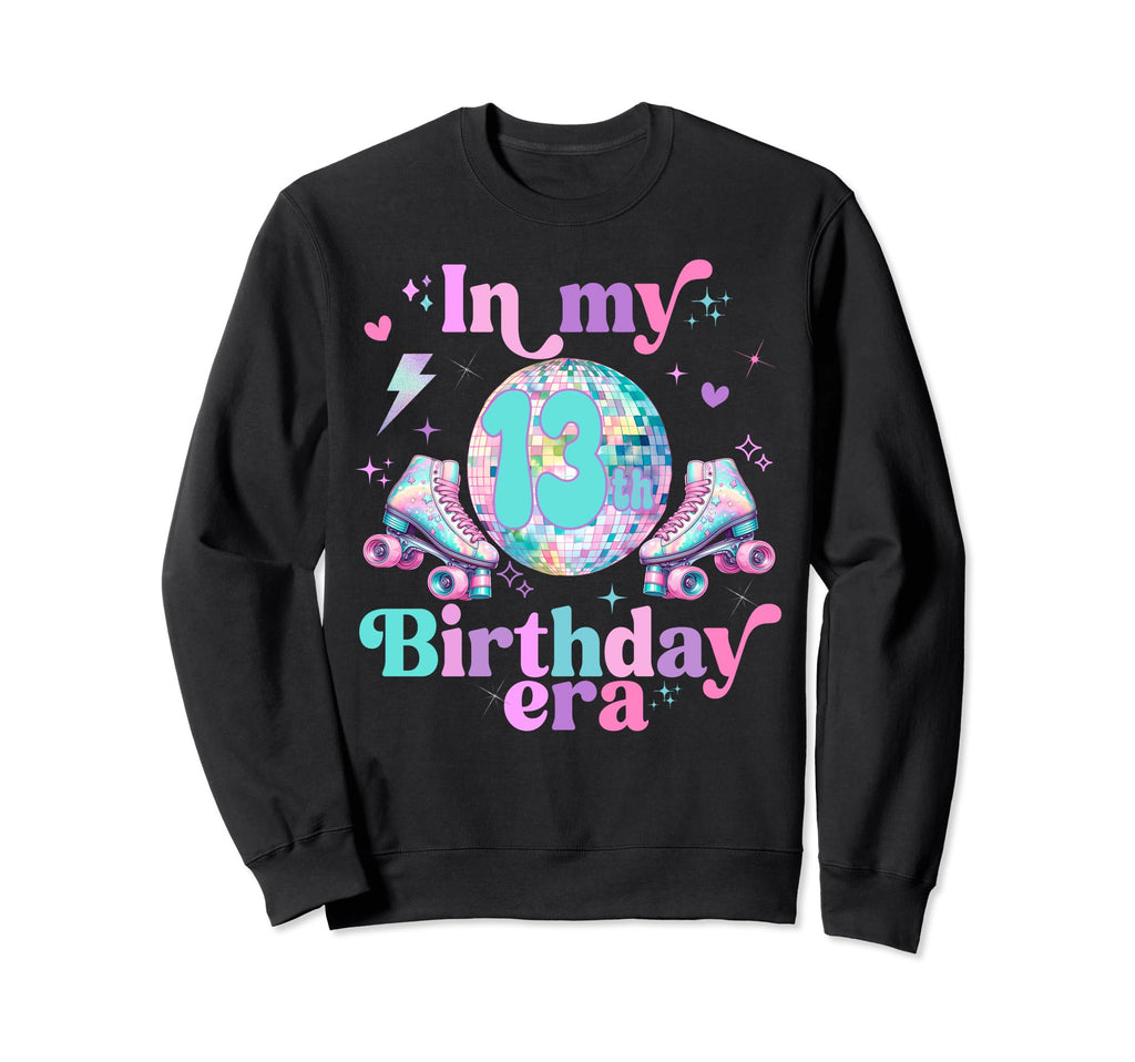 Roller Skates Birthday Disco Ball Hoodie - Casual Everyday Wear Men Women - T-Shirt, Sweatshirt, Hoodie