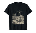 Ufo Cat Cowboy Desert Alien Cat T-Shirt - Minimalist Print for Adults - T-Shirt, Sweatshirt, Hoodie