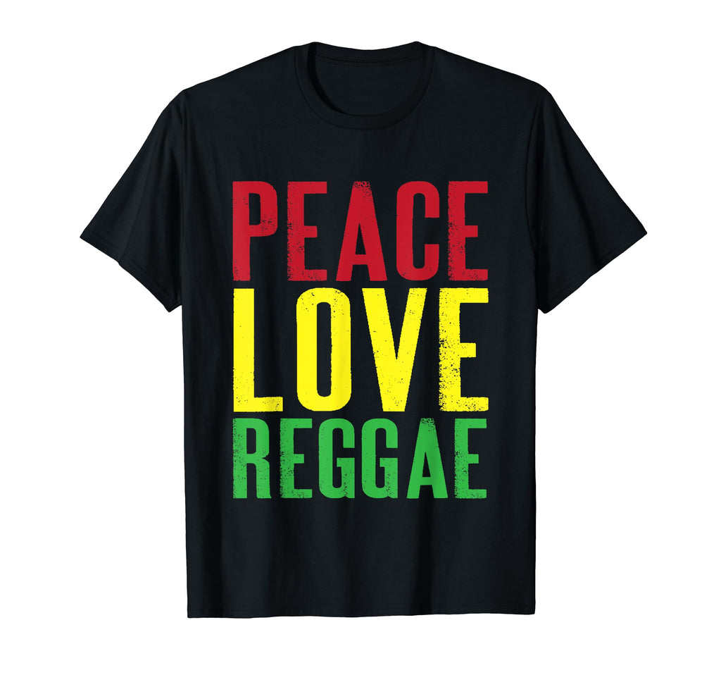 Peace Love Reggae Jamaican Rasta T-Shirt - Novelty Apparel Men Women - T-Shirt, Sweatshirt, Hoodie