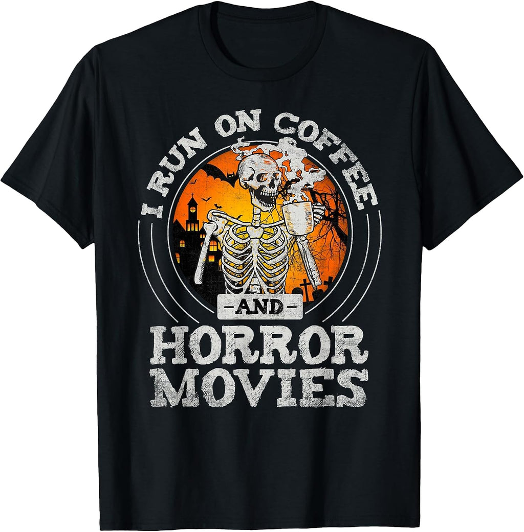 Coffee Lover Horror Movie Gifts - Adult & Kids T-Shirts, Sweatshirts & Hoodies apparel design preview 1