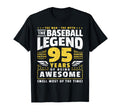 95Th Birthday Baseballer 95 Years Old T-Shirt - Graphic Print for Adults - T-Shirt, Sweatshirt, Hoodie