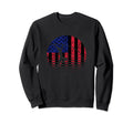 Usa Flag Pole Vault Distressed Sweatshirt - Novelty Apparel for Adults - T-Shirt, Sweatshirt, Hoodie