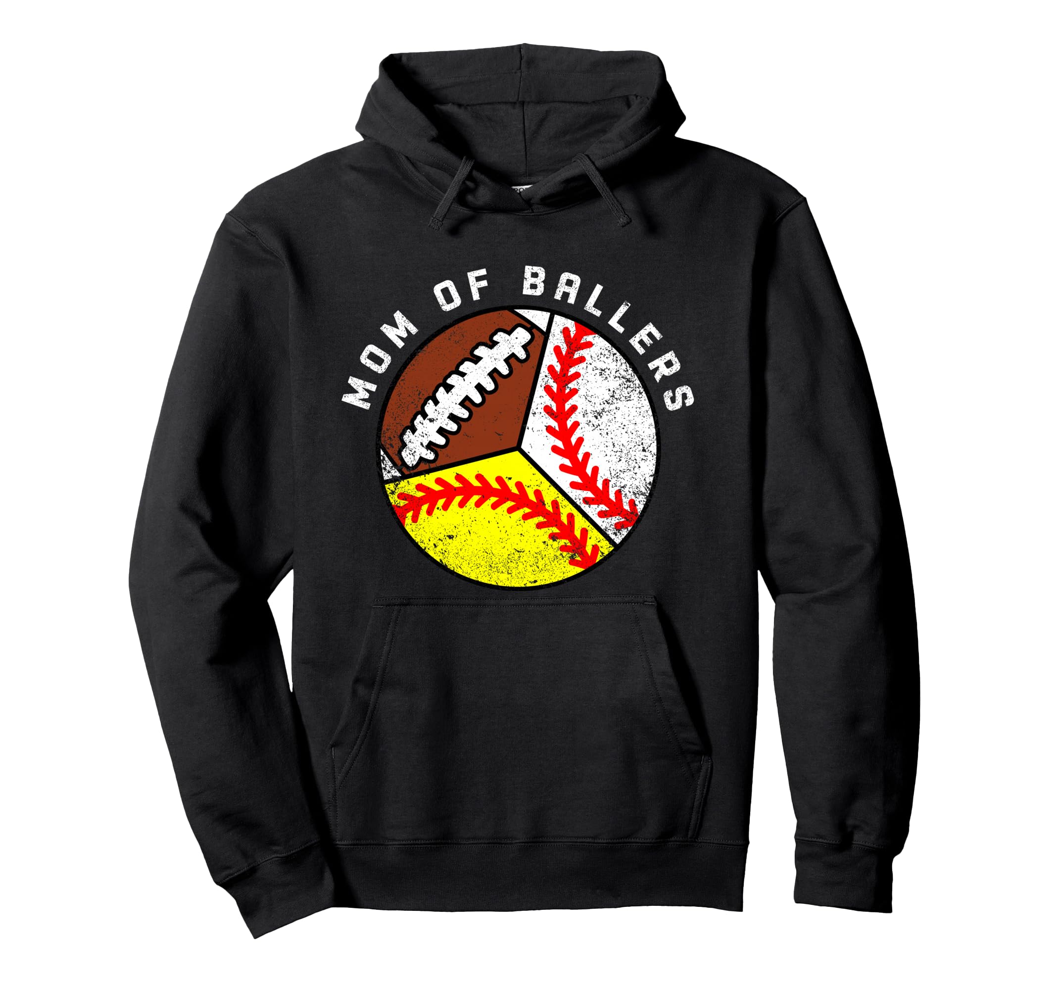 Mom Ballers Funny Baseball Softball Hoodie - Streetwear Style for Adults - T-Shirt, Sweatshirt, Hoodie