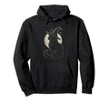 Black Cat Witch Hat Moon Coquette Boho Hoodie - Minimalist Print Unisex - T-Shirt, Sweatshirt, Hoodie