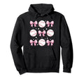 Baseball Mom Coquette Bow Baseball Bow Hoodie - Graphic Print Men Women - T-Shirt, Sweatshirt, Hoodie