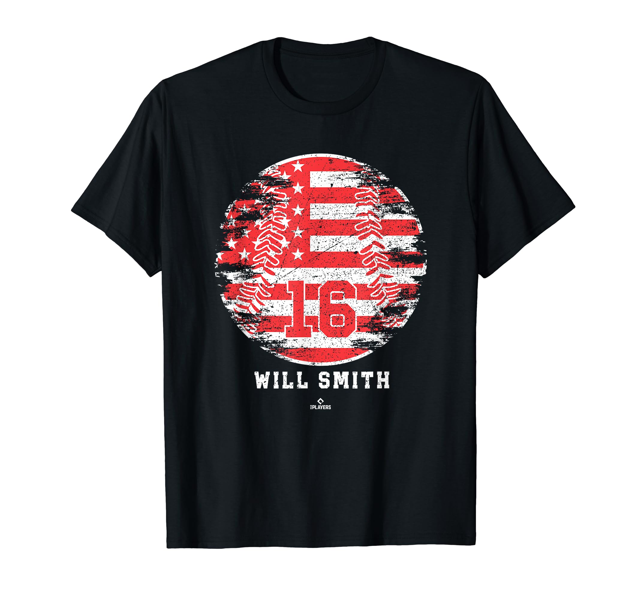 Baseball Flag Will Smith Los Angeles Mlbpa T-Shirt - Novelty Apparel Unisex - T-Shirt, Sweatshirt, Hoodie