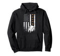 Baseball Coach American Flag Hoodie - Fun Novelty Design Men Women - T-Shirt, Sweatshirt, Hoodie