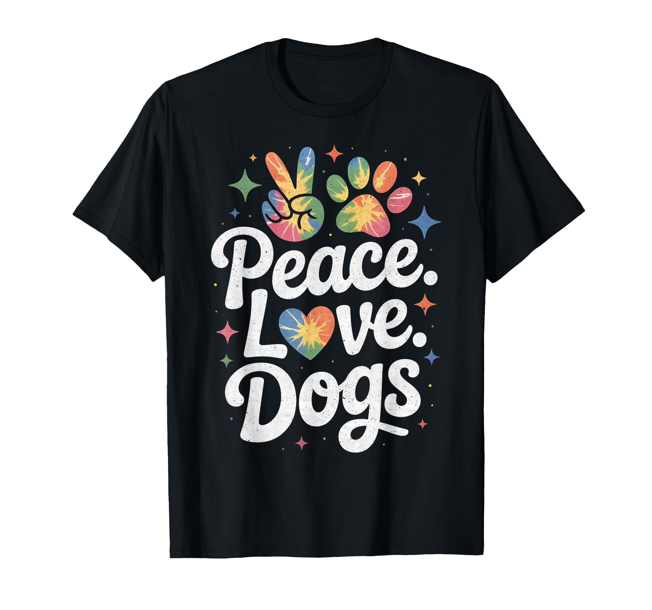 Peace Love Dogs Tie Dye Dog Lover T-Shirt - Trendy Graphic Men Women - T-Shirt, Sweatshirt, Hoodie