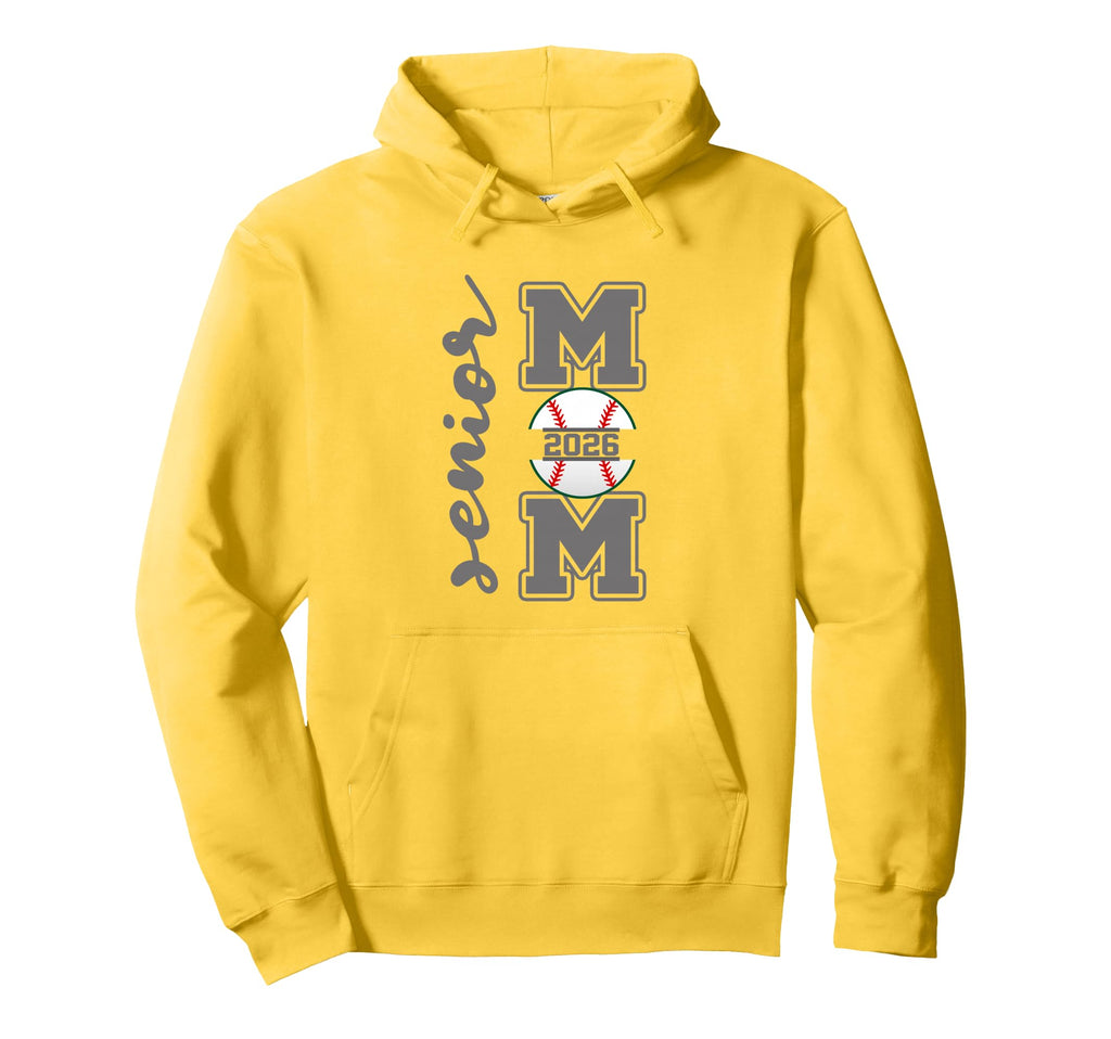 Senior Mom 2026 Baseball Athlete Proud Hoodie - Graphic Print Unisex - T-Shirt, Sweatshirt, Hoodie