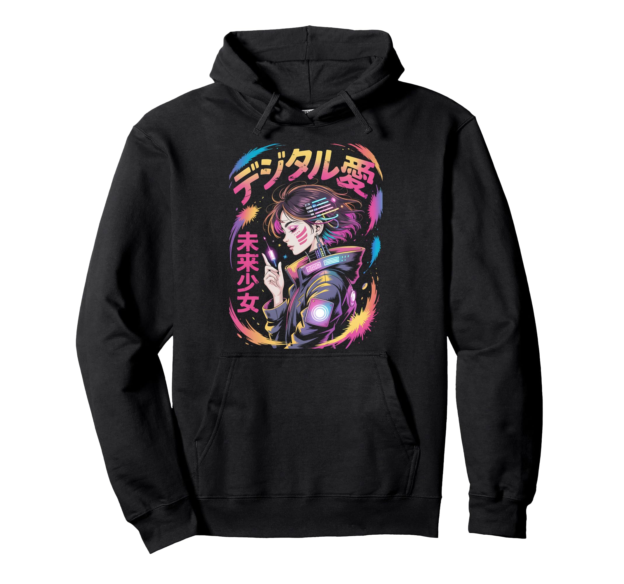 Anime Manga Cyberpunk Japanese Hoodie - Unique Graphic for Adults - T-Shirt, Sweatshirt, Hoodie