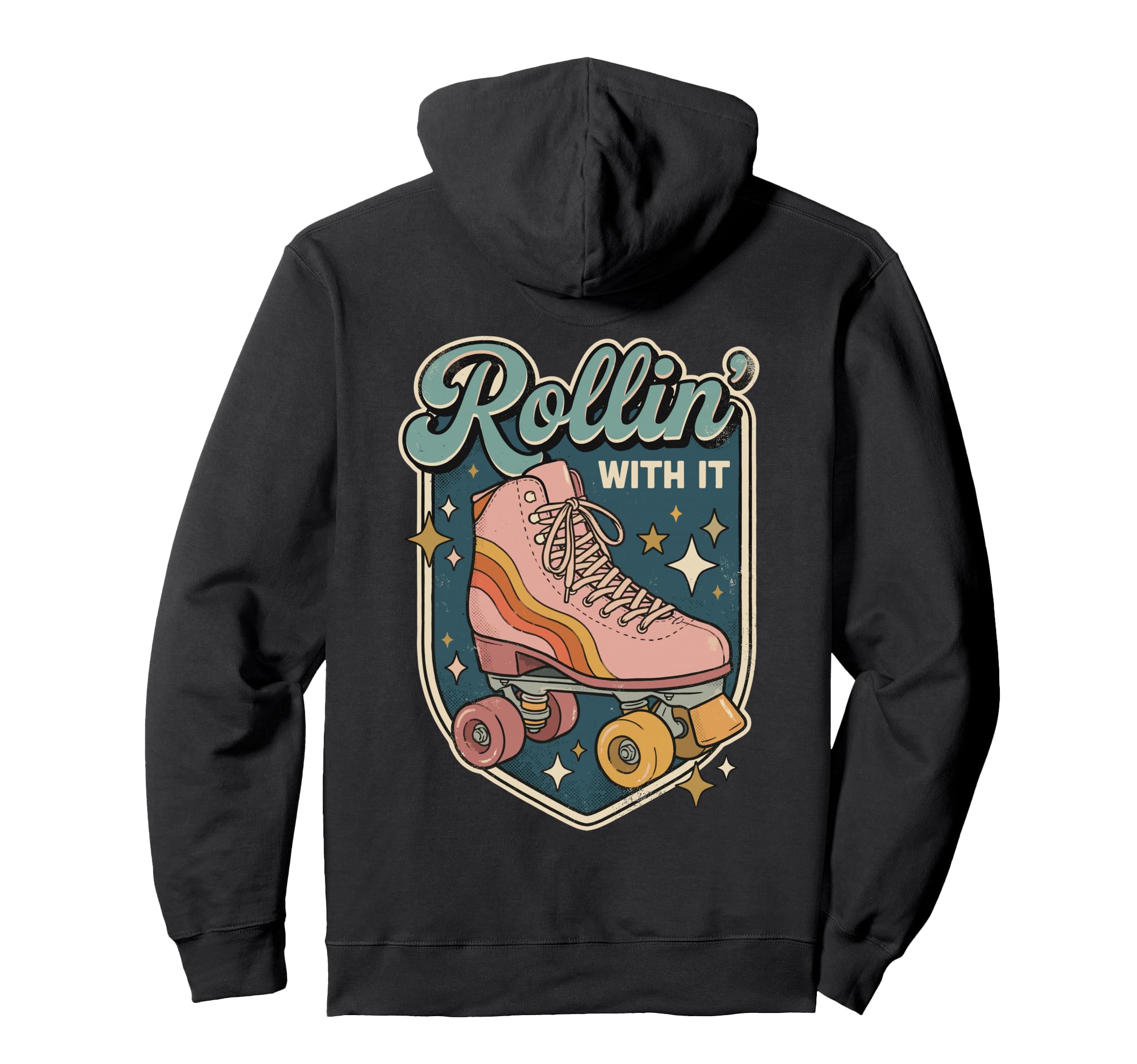 Rollin It Roller Skating Quad Skate Hoodie - Trendy Graphic for Adults - T-Shirt, Sweatshirt, Hoodie