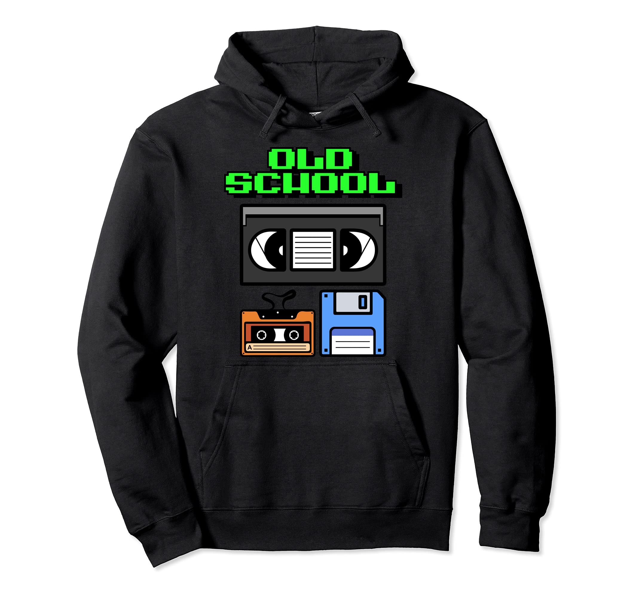 Old School Floppy Disk Vhs And Hoodie - Streetwear Style for Adults - T-Shirt, Sweatshirt, Hoodie