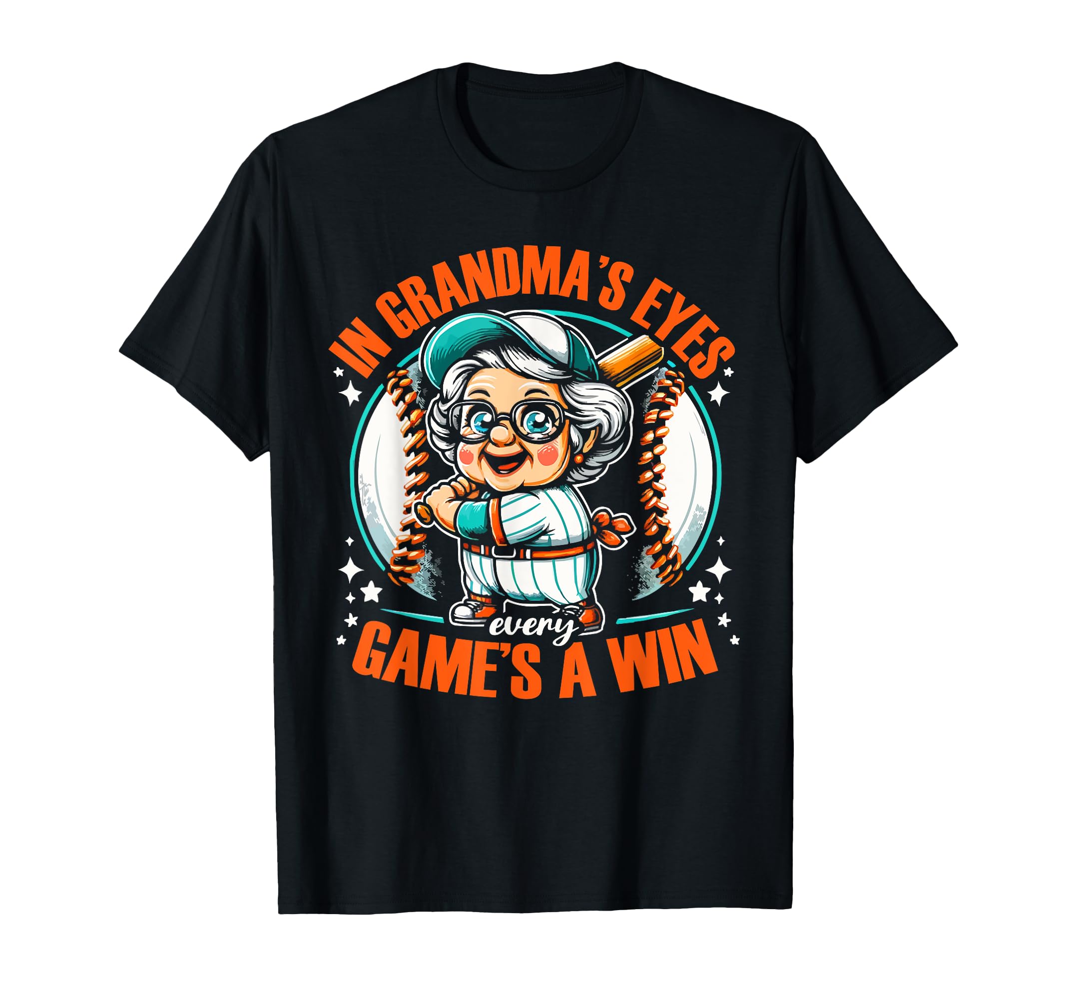 Baseball Grandma Grandmother Granny T-Shirt - Casual Everyday Wear Unisex - T-Shirt, Sweatshirt, Hoodie