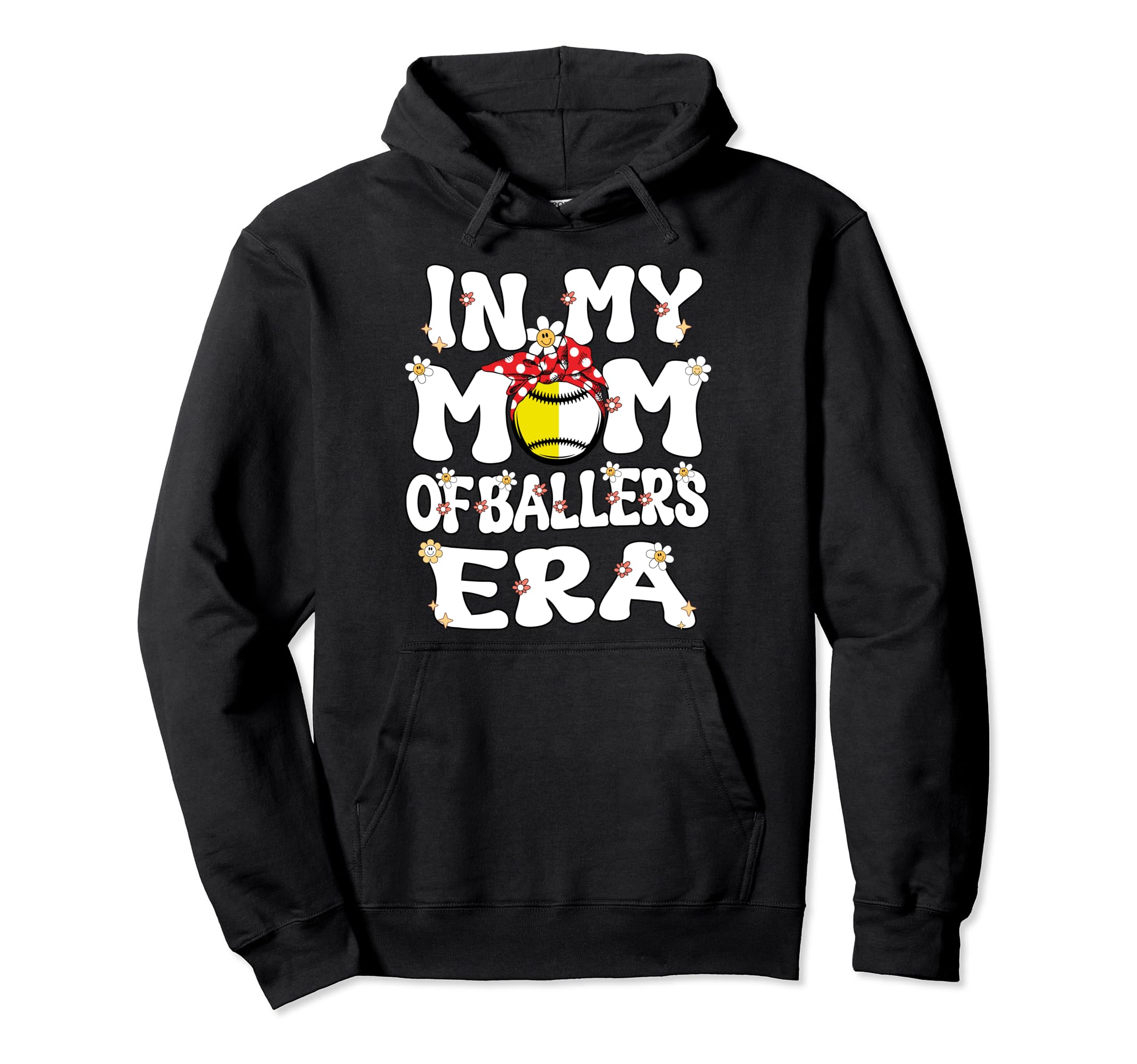 My Mom Ballers Era Groovy Baseball Hoodie - Novelty Apparel Men Women - T-Shirt, Sweatshirt, Hoodie