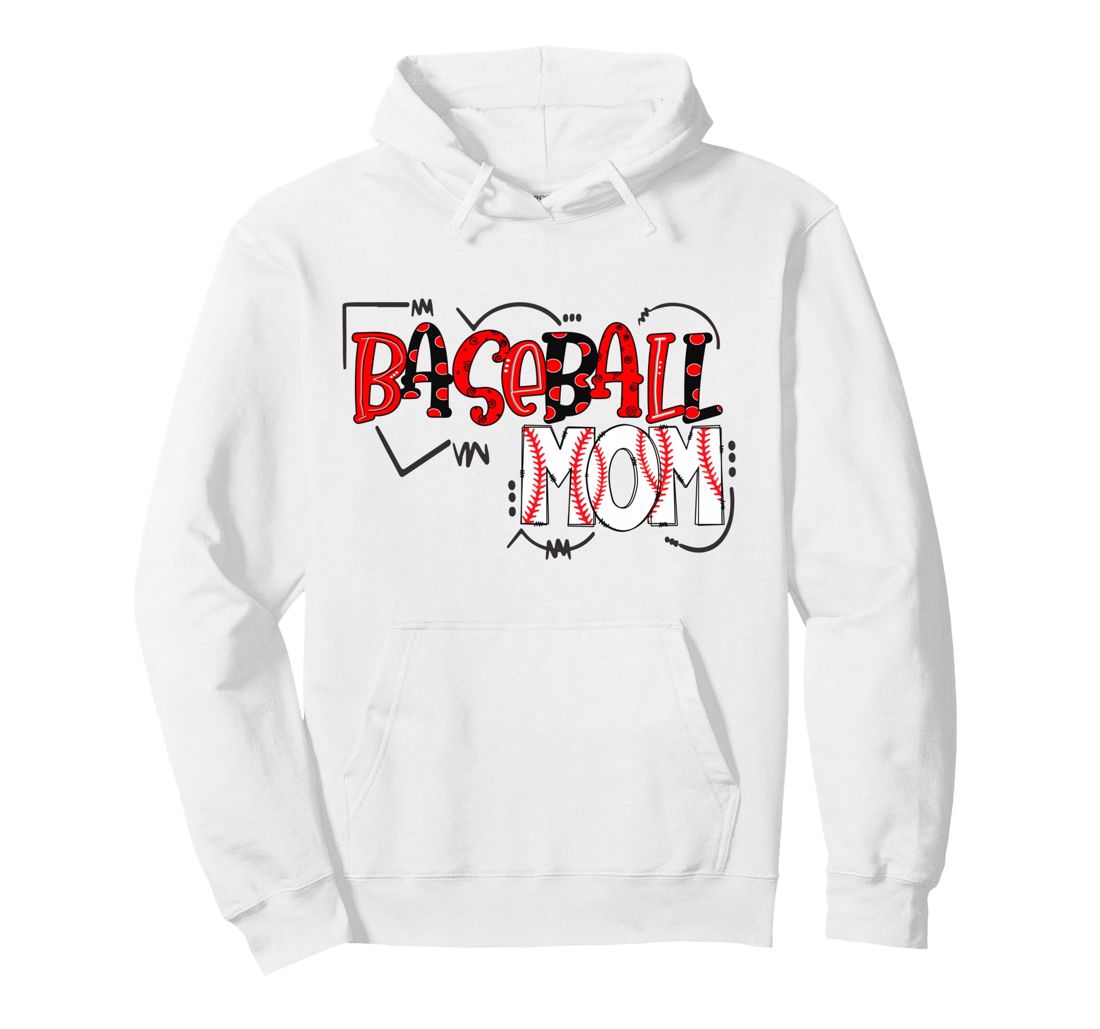 Baseball Mom Sport Mama Softball Hoodie - Minimalist Print for Adults - T-Shirt, Sweatshirt, Hoodie