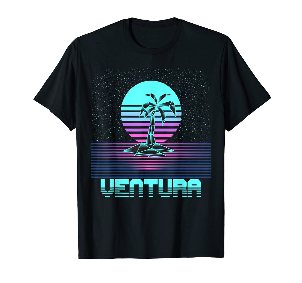 Ventura Ca 80S Sunset Palm Tree T-Shirt - Fun Novelty Design Unisex - T-Shirt, Sweatshirt, Hoodie