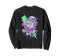 Vaporwave Skull Halloween Aesthetic Sweatshirt - Unique Graphic for Adults - T-Shirt, Sweatshirt, Hoodie