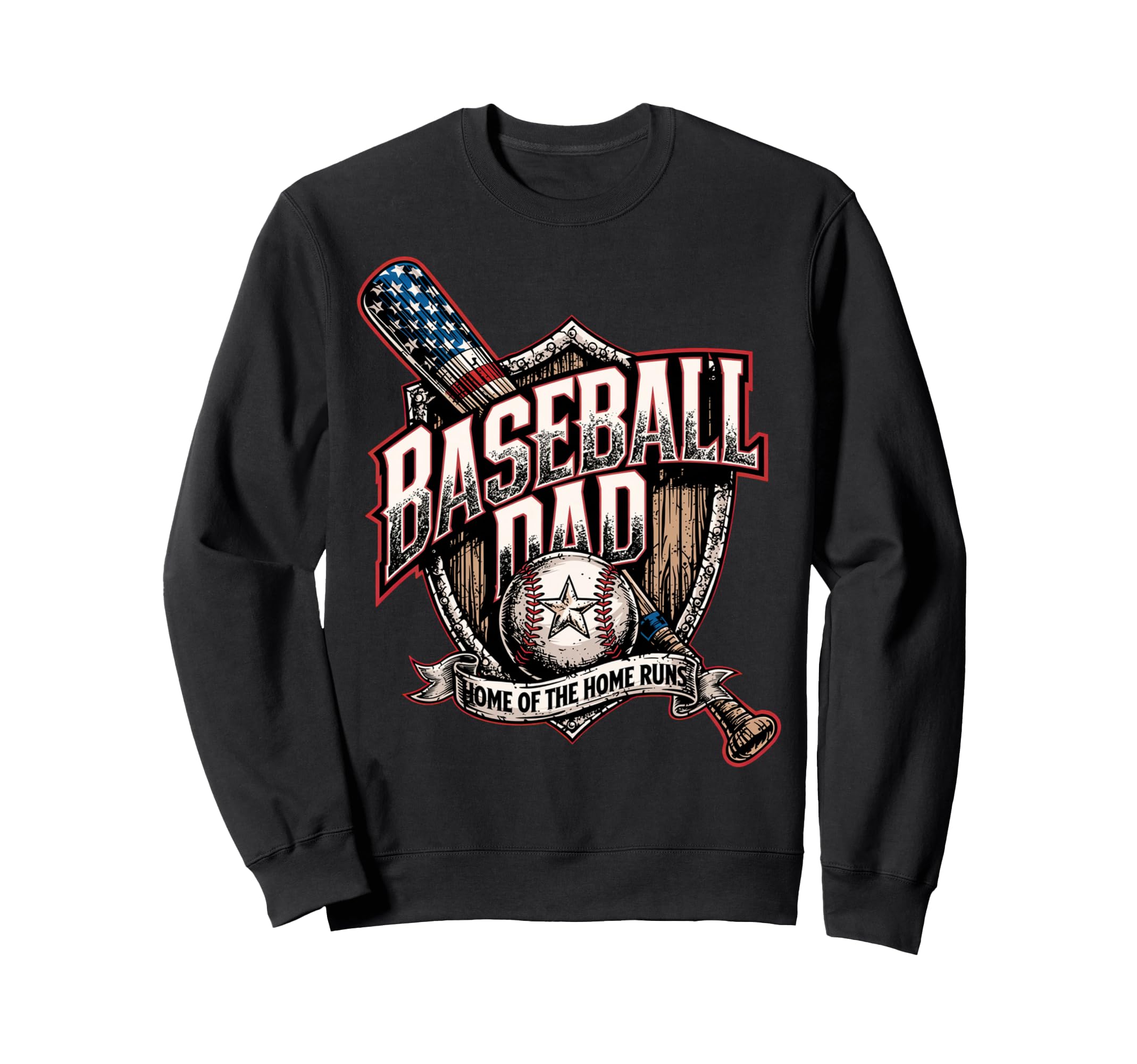 American Baseball Dad Baseball Dad Sweatshirt - Trendy Graphic Unisex - T-Shirt, Sweatshirt, Hoodie