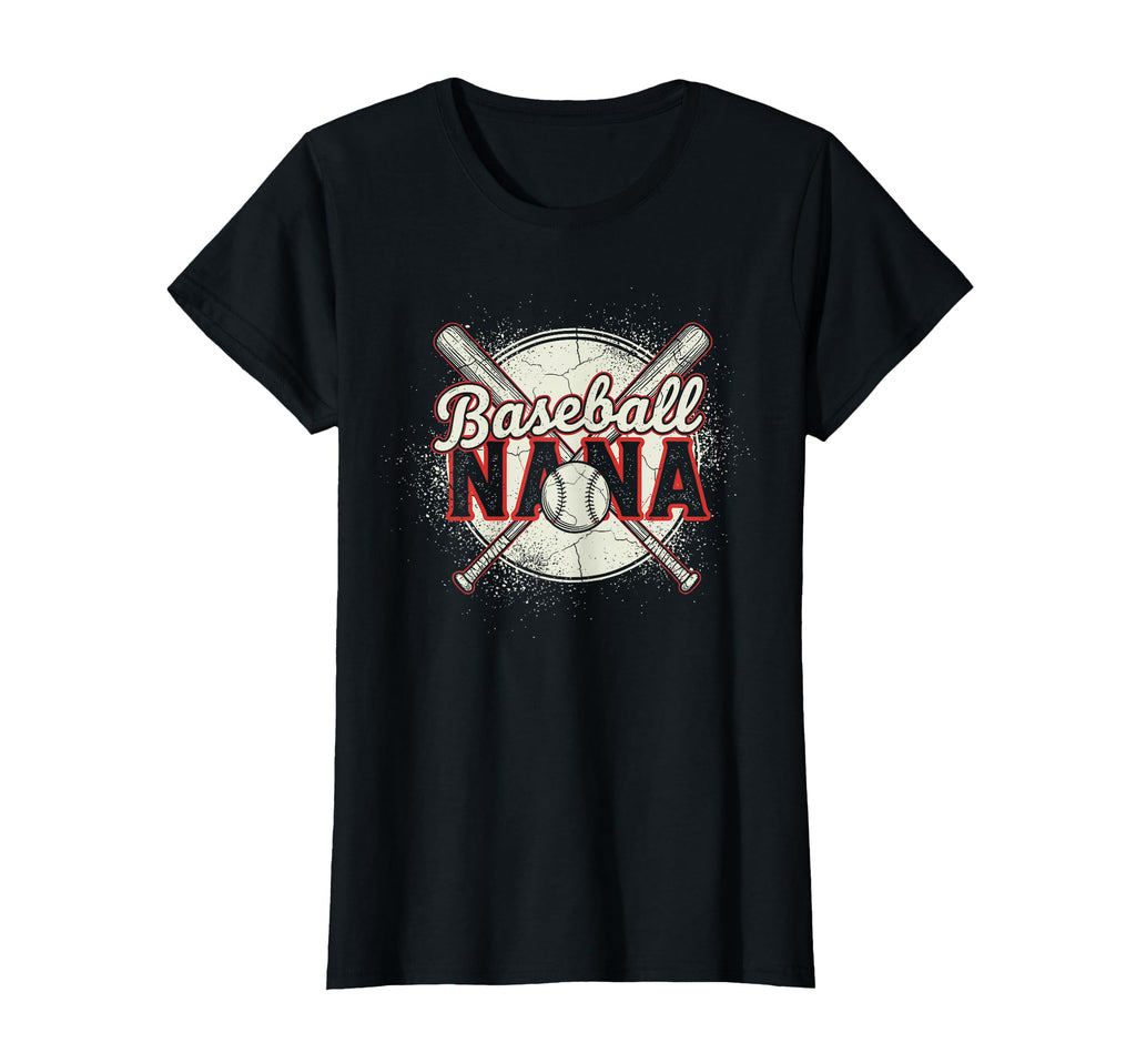 Womens Baseball Nana Crossed Bats T-Shirt - Aesthetic Graphic for Adults - T-Shirt, Sweatshirt, Hoodie