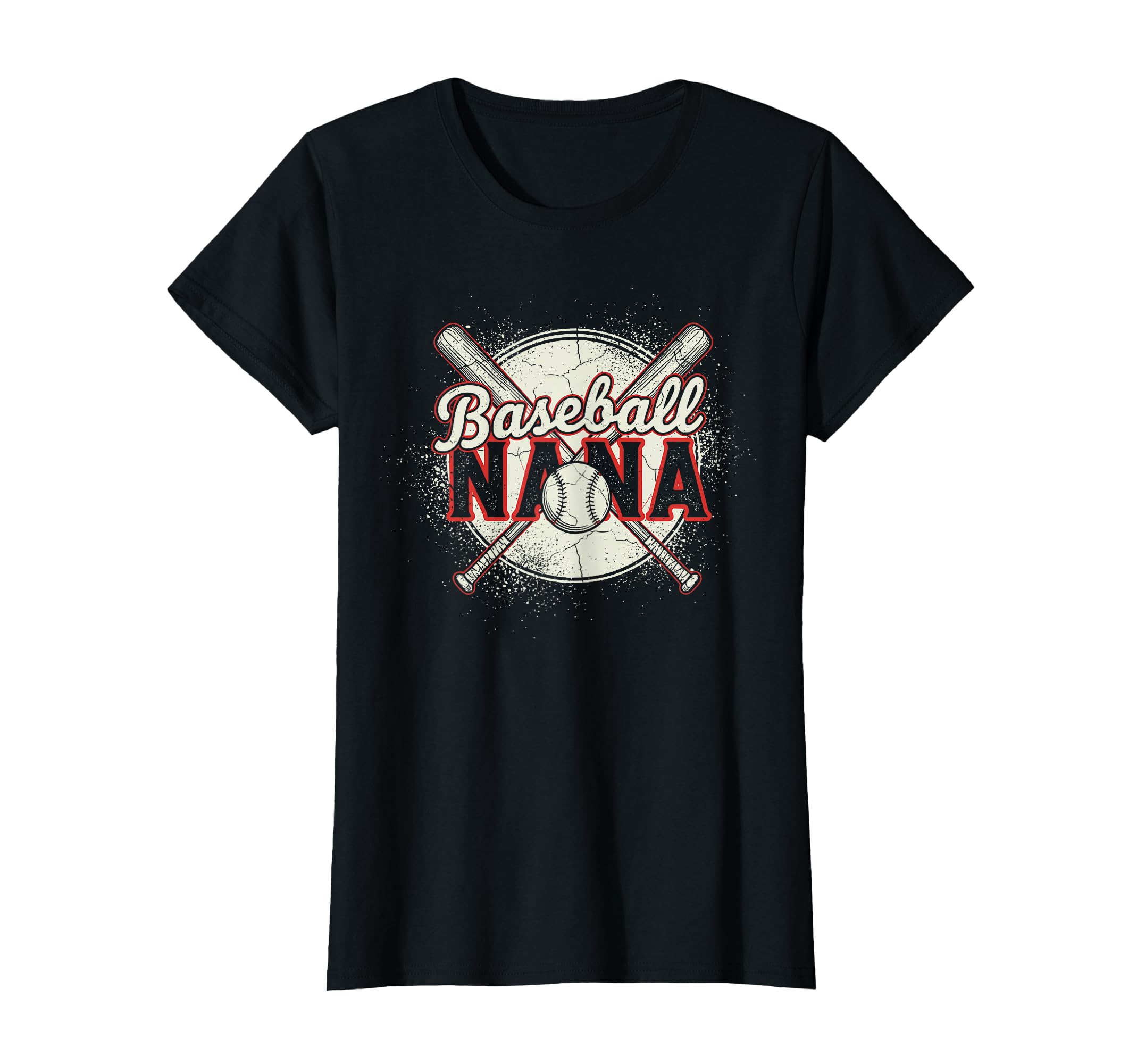 Womens Baseball Nana Crossed Bats T-Shirt - Aesthetic Graphic for Adults - T-Shirt, Sweatshirt, Hoodie