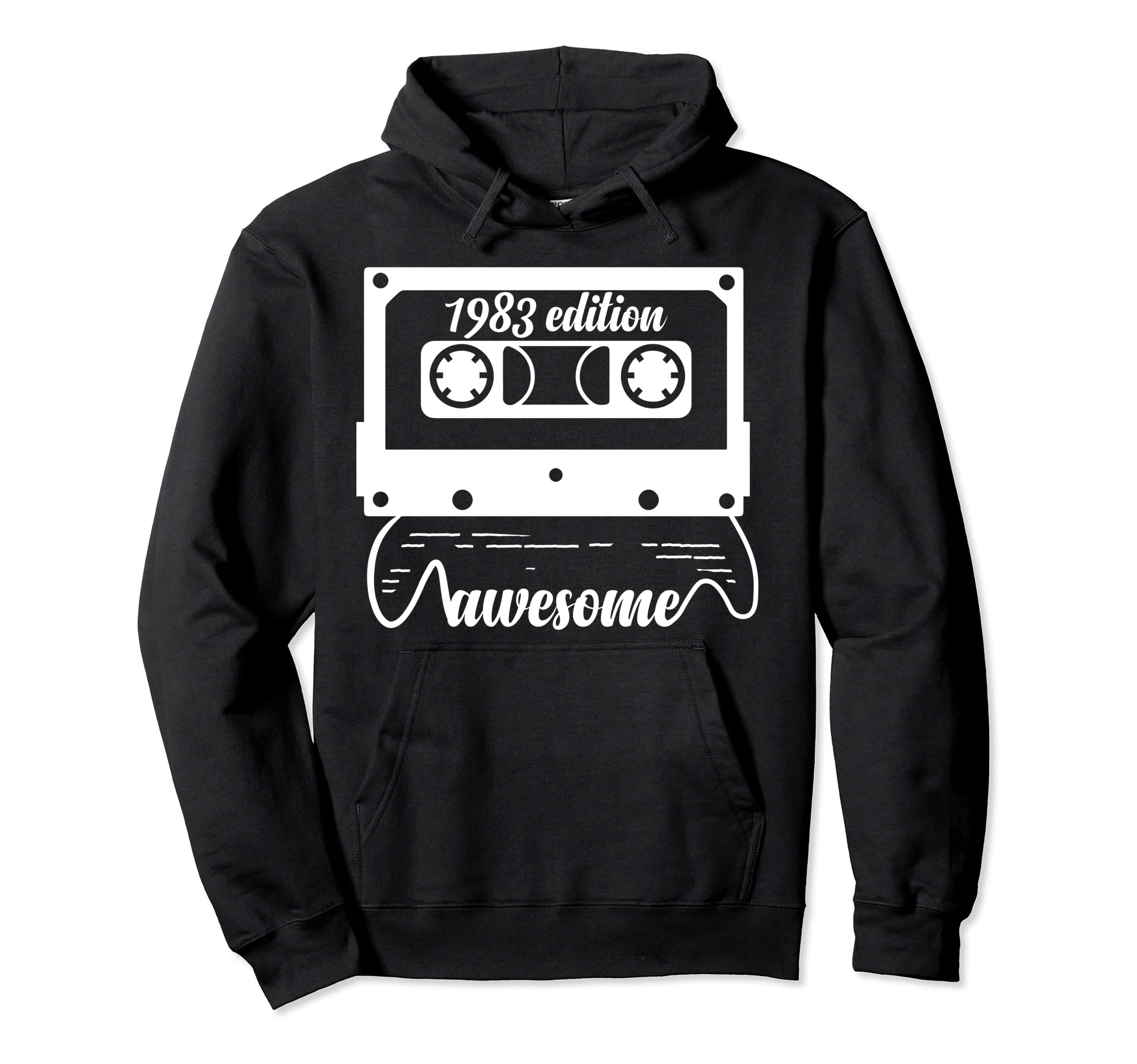 Since 1983 Awesome Birthday Cassette Tape Hoodie - Aesthetic Graphic Unisex - T-Shirt, Sweatshirt, Hoodie