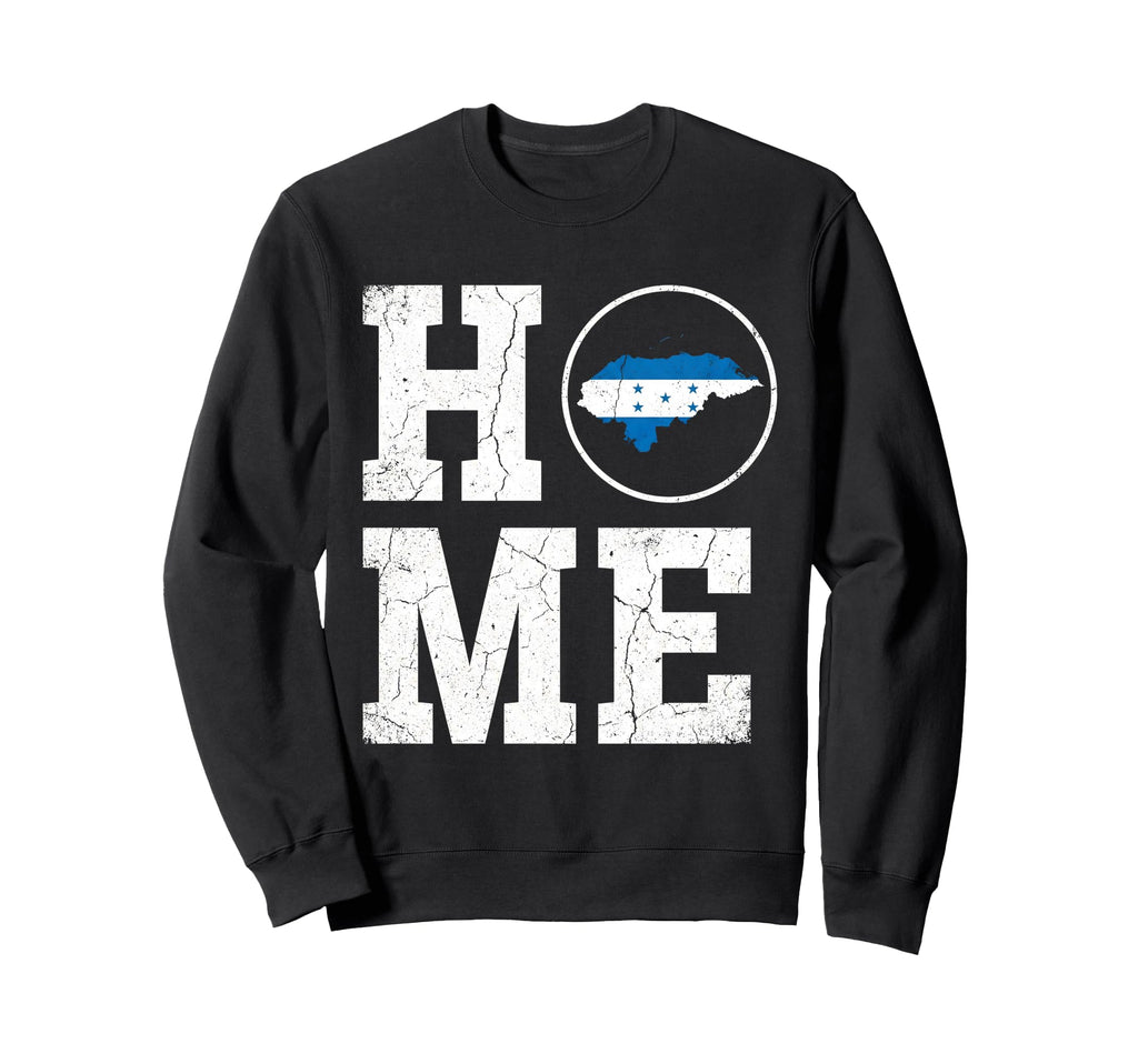 Honduras Home Map Distressed Sweatshirt - Novelty Apparel for Adults - T-Shirt, Sweatshirt, Hoodie