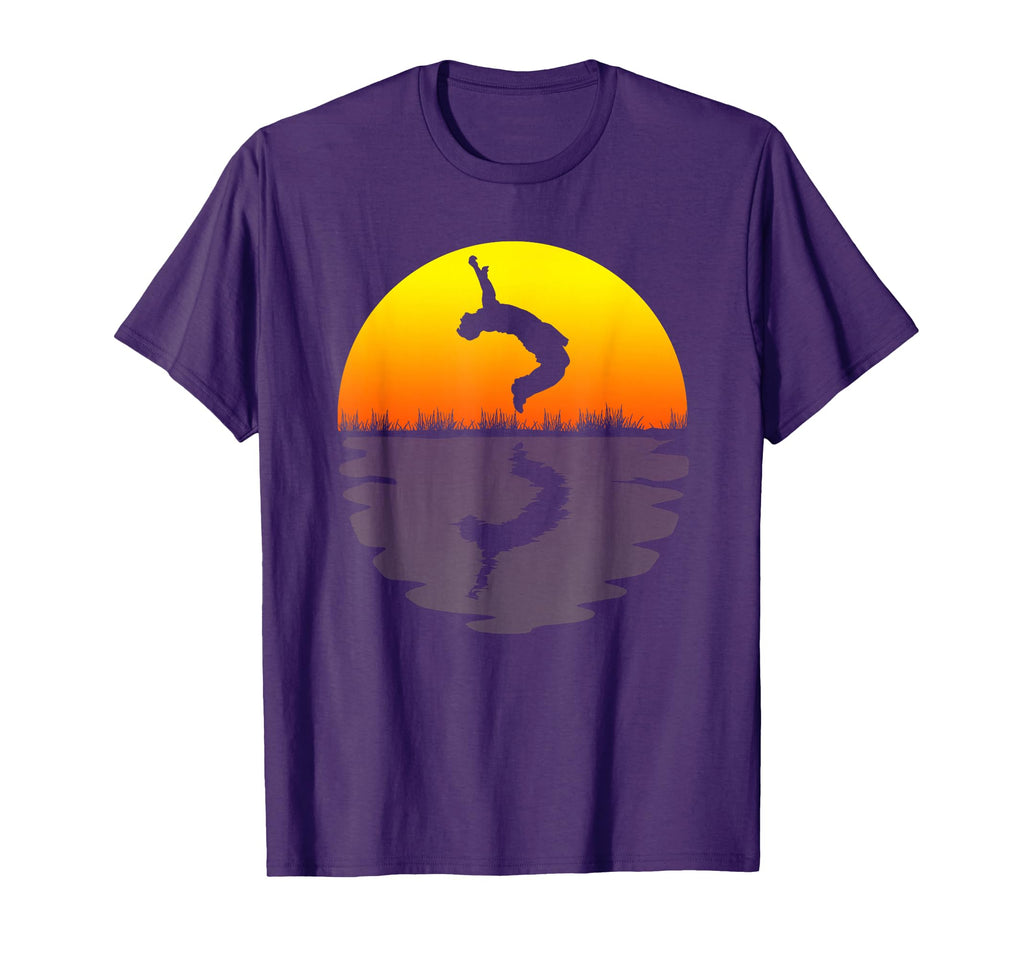 Funny Parkour Sunset 70S Parkour T-Shirt - Trendy Graphic for Adults - T-Shirt, Sweatshirt, Hoodie