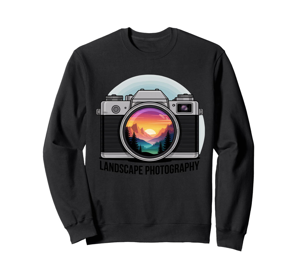 Capture Sunset Mountain Scene Sweatshirt - Casual Everyday Wear Unisex - T-Shirt, Sweatshirt, Hoodie