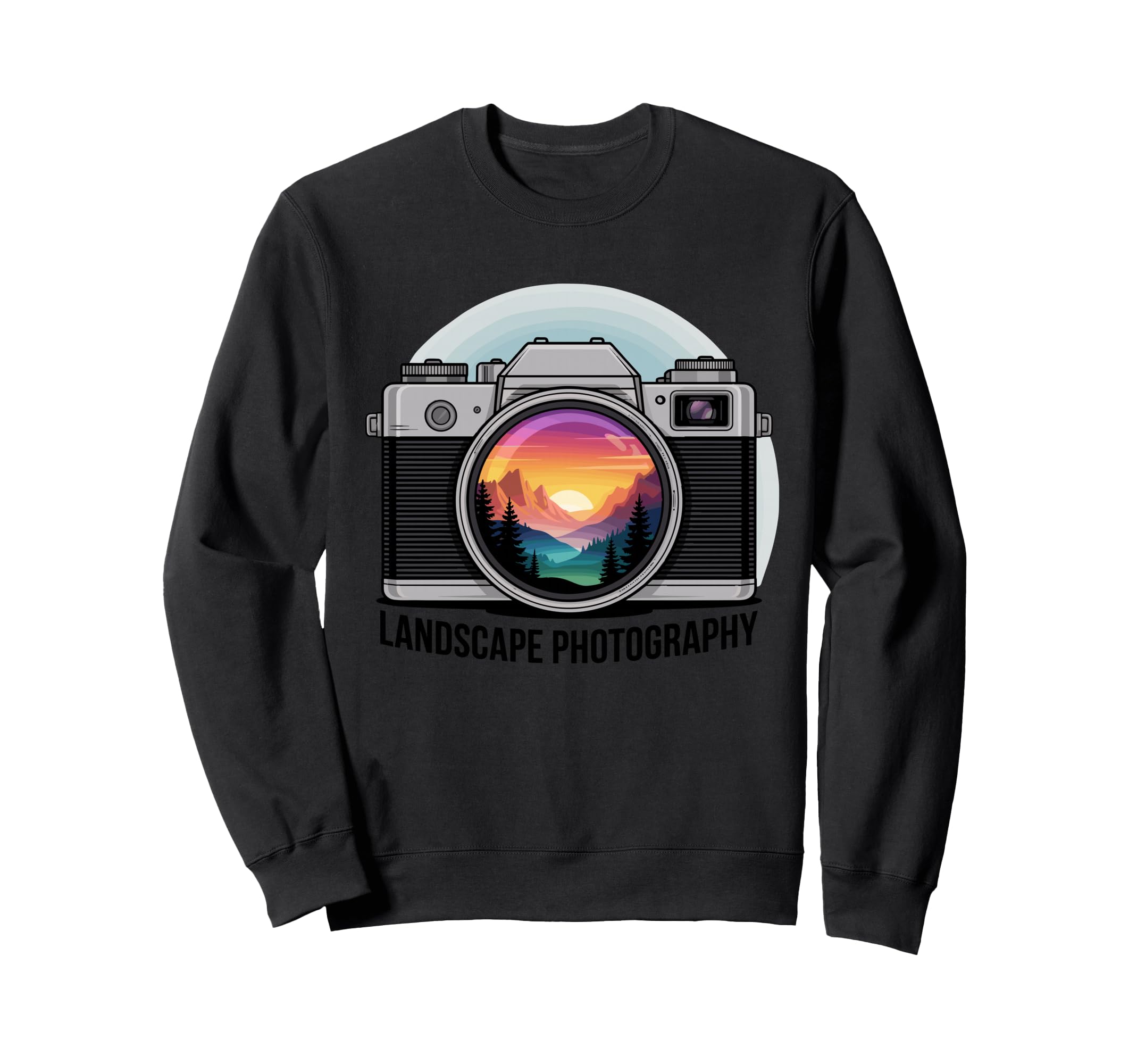 Capture Sunset Mountain Scene Sweatshirt - Casual Everyday Wear Unisex - T-Shirt, Sweatshirt, Hoodie