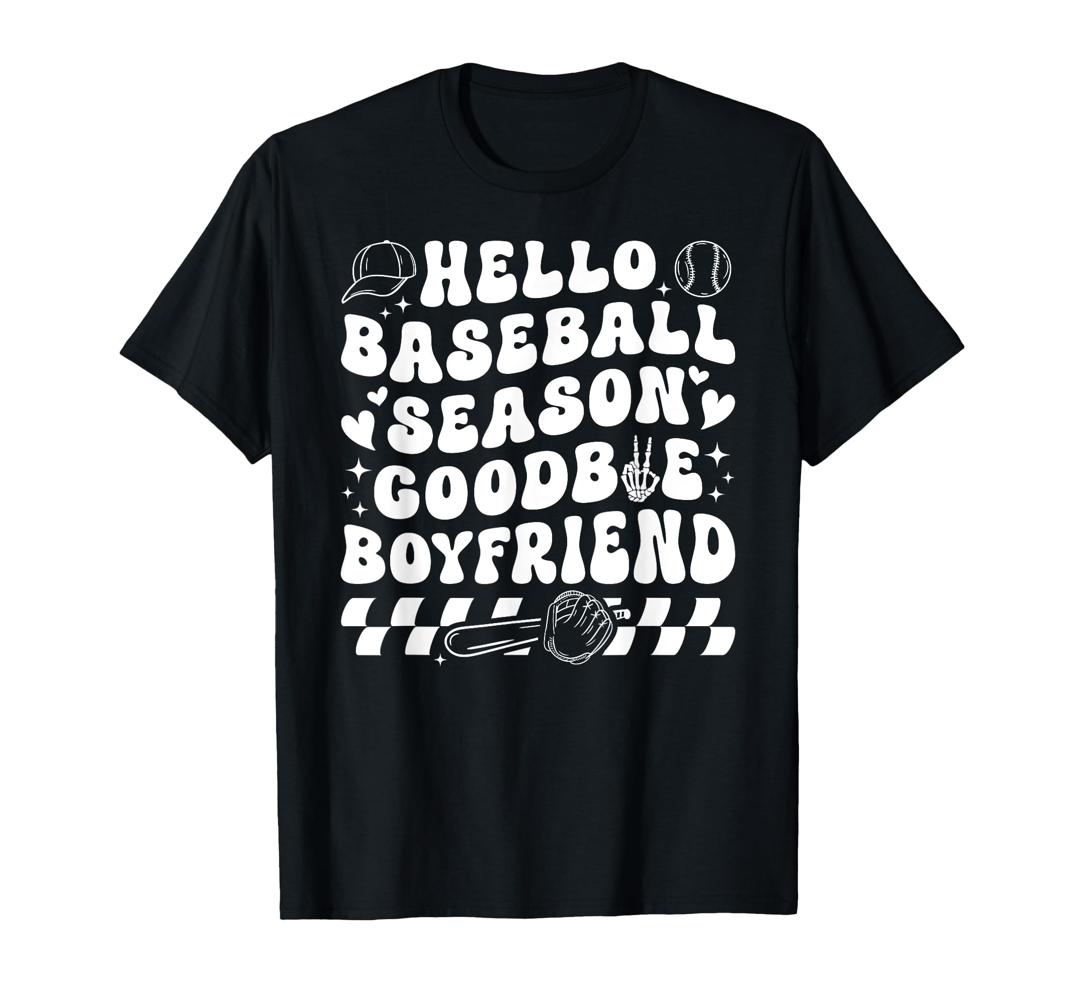 Baseball Girlfriend Groovy Baseball T-Shirt - Casual Everyday Wear Unisex - T-Shirt, Sweatshirt, Hoodie